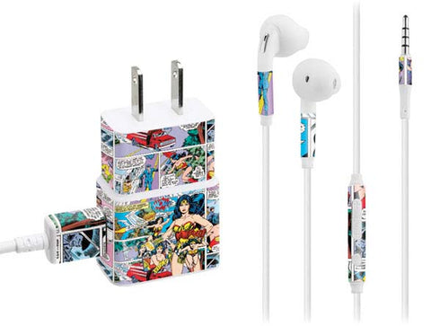 DC Comics Wonder Woman Comic Blast Phone Charger Skin